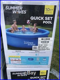 Summer Waves 10' x 30 Quick Set Inflatable Above Ground Swimming Pool with Pump
