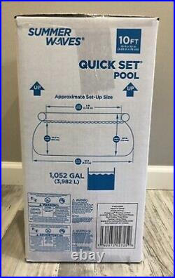 Summer Waves 10'x30 Quick Set Above Ground Pool Free Ship To US Territories