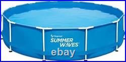 Summer Waves 12-Feet Active Metal Frame Above Ground Ring Pool set, For Ages 6+
