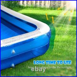 Summer Waves 120 x 72 x 20Outdoor Cuboid Backyard Lounge Pool with Air Pump