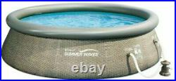 Summer Waves 12ft x 36in Above Ground Inflatable Swimming Pool with Pump Filter