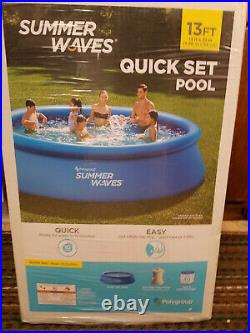 Summer Waves 13' x 33 Quick Set Ring Above Ground Swimming Pool Set (Polygroup)