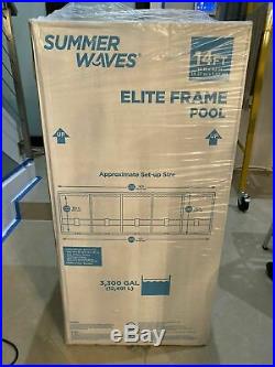 Summer Waves 14' Elite Frame Above Ground Swimming Pool Filter Pump Cover Ladder