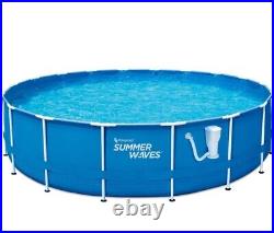 Summer Waves Active 10 Foot x 30 Inch Metal Frame Outdoor Backyard Above Ground