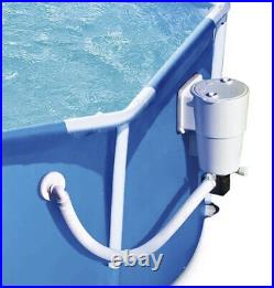 Summer Waves Active 12 Foot Metal Frame Above Ground Pool Set With Filter And Pump