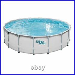 Summer Waves Elite 16ft x 48' Above Ground Swimming Pool Frame with pump + ladder