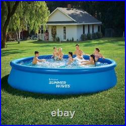 Summer Waves Quick Set 4.57m x 84cm Inflatable Ring Round Above Ground Swim Pool