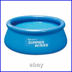 Summer Waves Quick Set 8ft x 30in Inflatable Ring Above Ground Pool Set with Pump