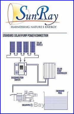 SunRay SolFlo2 USA 2 Solar Panels 60VDC Filter Pump Solar Power DC Pool Pump