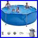 Swimming Pool 10ft, Ø300cm Round Steel Frame Above Ground & Filter Pump