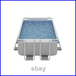 Swimming Pool 13ft, 400x200cm XL Steel Frame Above Ground & Filter Pump