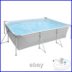 Swimming Pool Above Ground with Pump Garden Rectangle Pool with Filter Outdoor