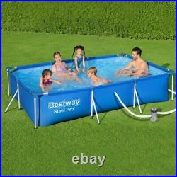 Swimming Pool Framed Steel ProT 10x6.6ft with Pump Rectangular Above Ground Pool