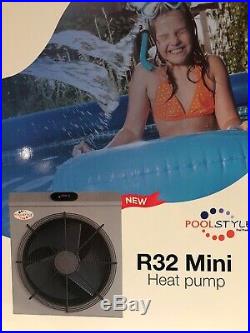 Swimming Pool Mini Heat Pump 7kw For 12-15-18ft Round/rectangle Splash Pools
