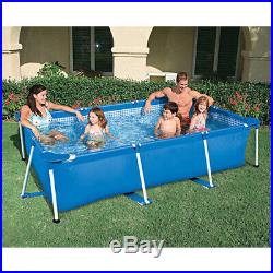 Swimming Pool Rectangular Frame Durable Steel Garden Family Outdoor 450x220x84CM