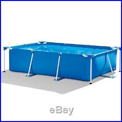 Swimming Pool Rectangular Frame Durable Steel Garden Family Outdoor 450x220x84CM