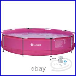 Swimming pool round with pump paddling pool above ground pool frame / quick up