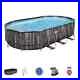 The Bestway Power Steel Oval 20ft x 12ft x 48in Pool with Filter Pump BW5611R