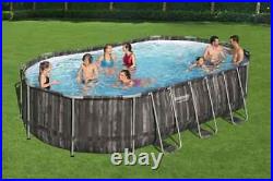 The Bestway Power Steel Oval 20ft x 12ft x 48in Pool with Filter Pump BW5611R