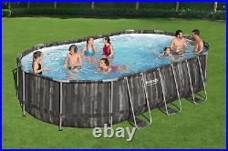 The Bestway Power SteelT Oval 20ft x 12ft x 48in Pool with Filter Pump BW5611R