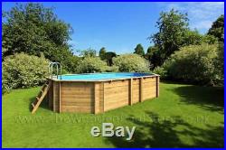 Tropic Octo+ 450 Octagonal 4.52m x 3.13m Above Ground Wooden Swimming Pool