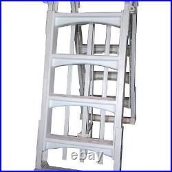 Vinyl Works SLA A-Frame Adjustable 48-56 Inch Above Ground Pool Ladder, White