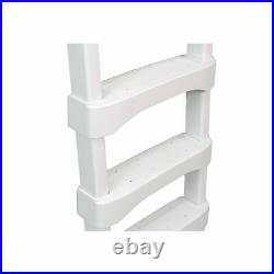 Vinyl Works SLD2 Resin 60 Inch Above Ground Swimming Pool Step Ladder, White