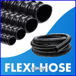 Water Butt Hose Pipe Black Corrugated Extension Overflow Tube Flexible Connector