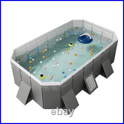 XUDREZ Foldable Pool Above Ground Swimming Garden Big Pools 8ft, Grey